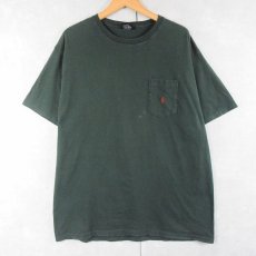 画像1: 90's POLO Ralph Lauren USA製 ロゴ刺繍 ポケットTシャツ L (1)