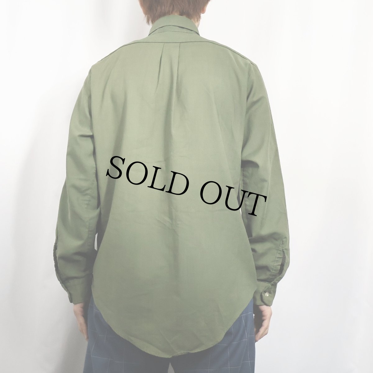 画像3: 60's Bambergers ポリエステル×コットンボタンダウンシャツ M (3)