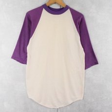 画像1: 70〜80's RUSSELL ATHLETIC 金タグ 無地 ラグランTシャツ L (1)