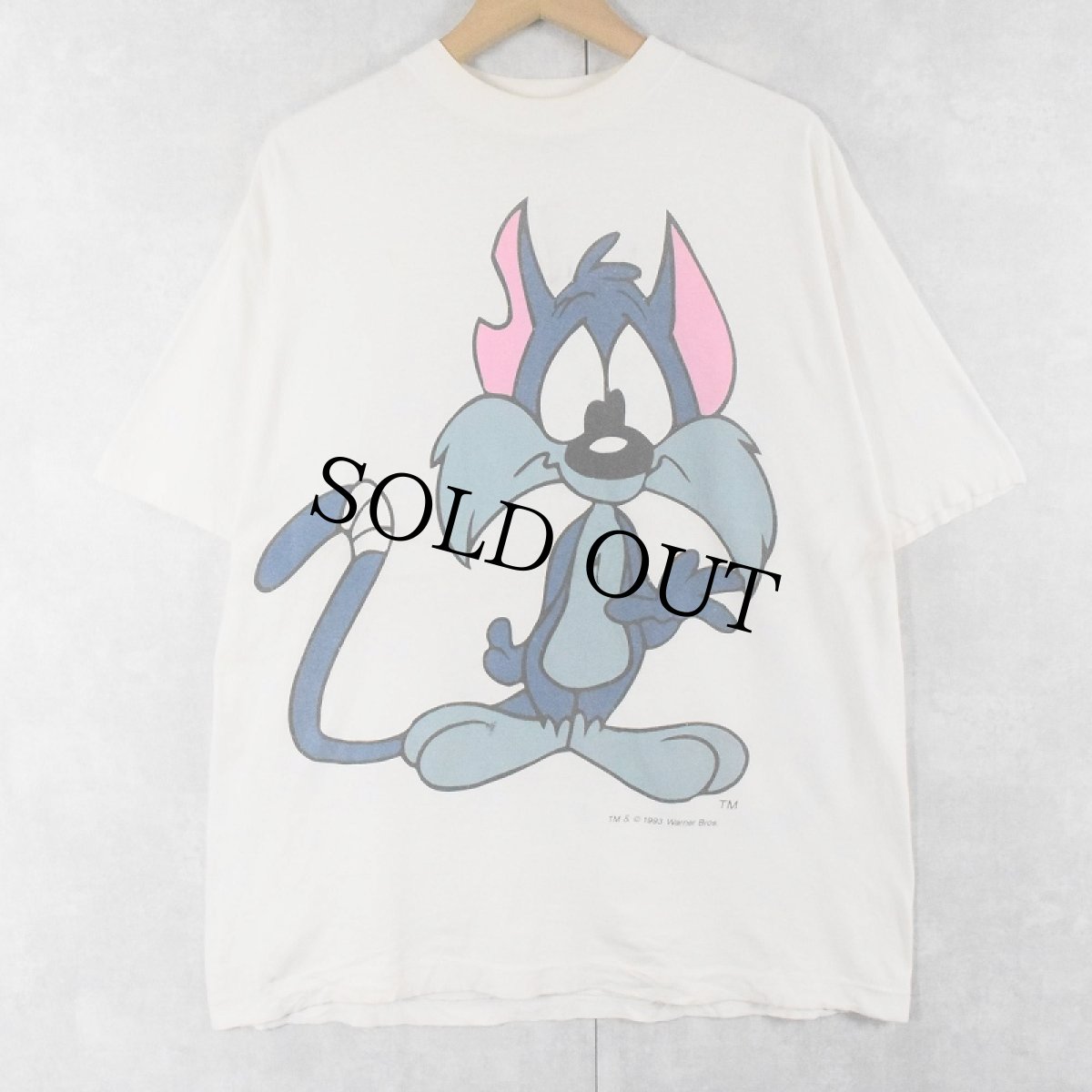 画像1: TINYTOONS "FURRBALL" キャラクタープリントTシャツ XL (1)