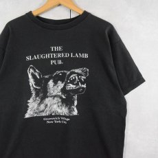 画像1: "THE SLAUGHTERED LAMB PUB" バープリントTシャツ BLACK XL (1)