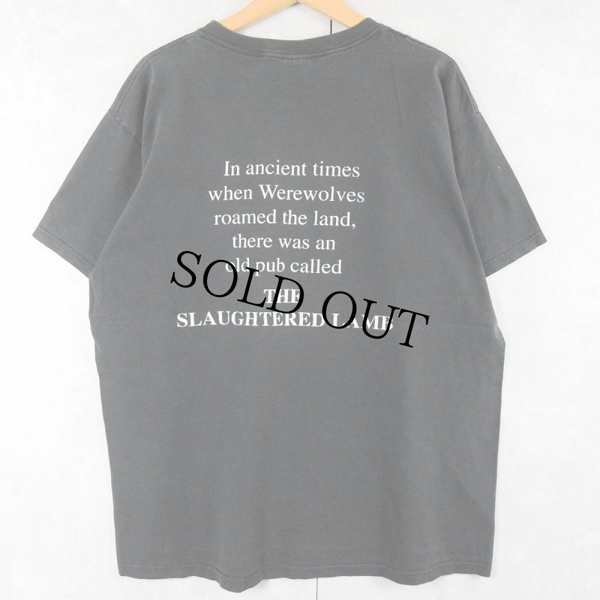 画像2: "THE SLAUGHTERED LAMB PUB" バープリントTシャツ BLACK XL (2)