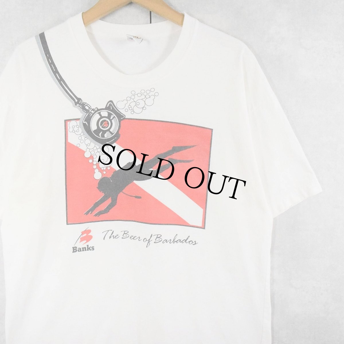 画像1: Banks ビールメーカー プリントTシャツ L (1)