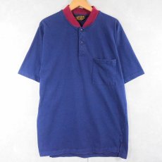 画像1: 90's〜 Eddie Bauer ヘンリーネック ポケットTシャツ M (1)