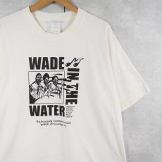 画像1: Africasong Communicatiouns "WADE IN THE WATER" プリントTシャツ XL (1)