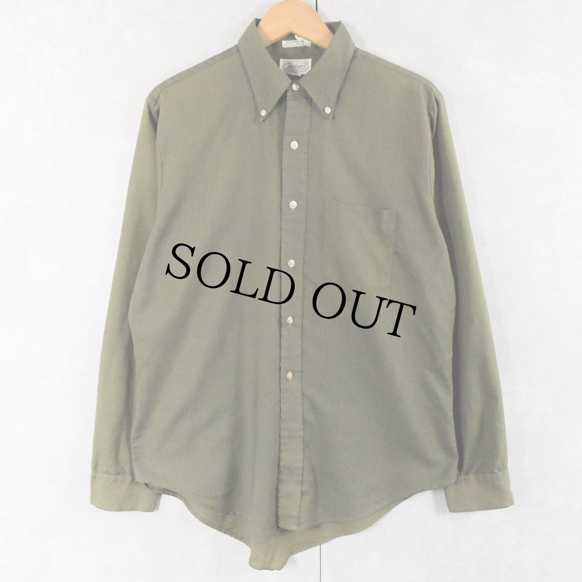 画像1: 60's Bambergers ポリエステル×コットンボタンダウンシャツ M (1)