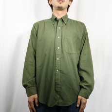 画像2: 60's Bambergers ポリエステル×コットンボタンダウンシャツ M (2)