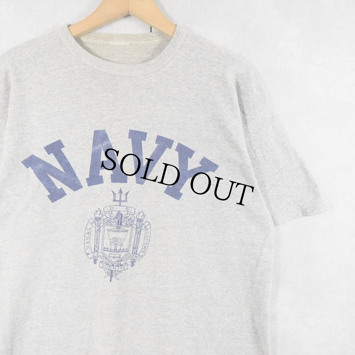 画像1: 〜90's "NAVY" プリントTシャツ (1)