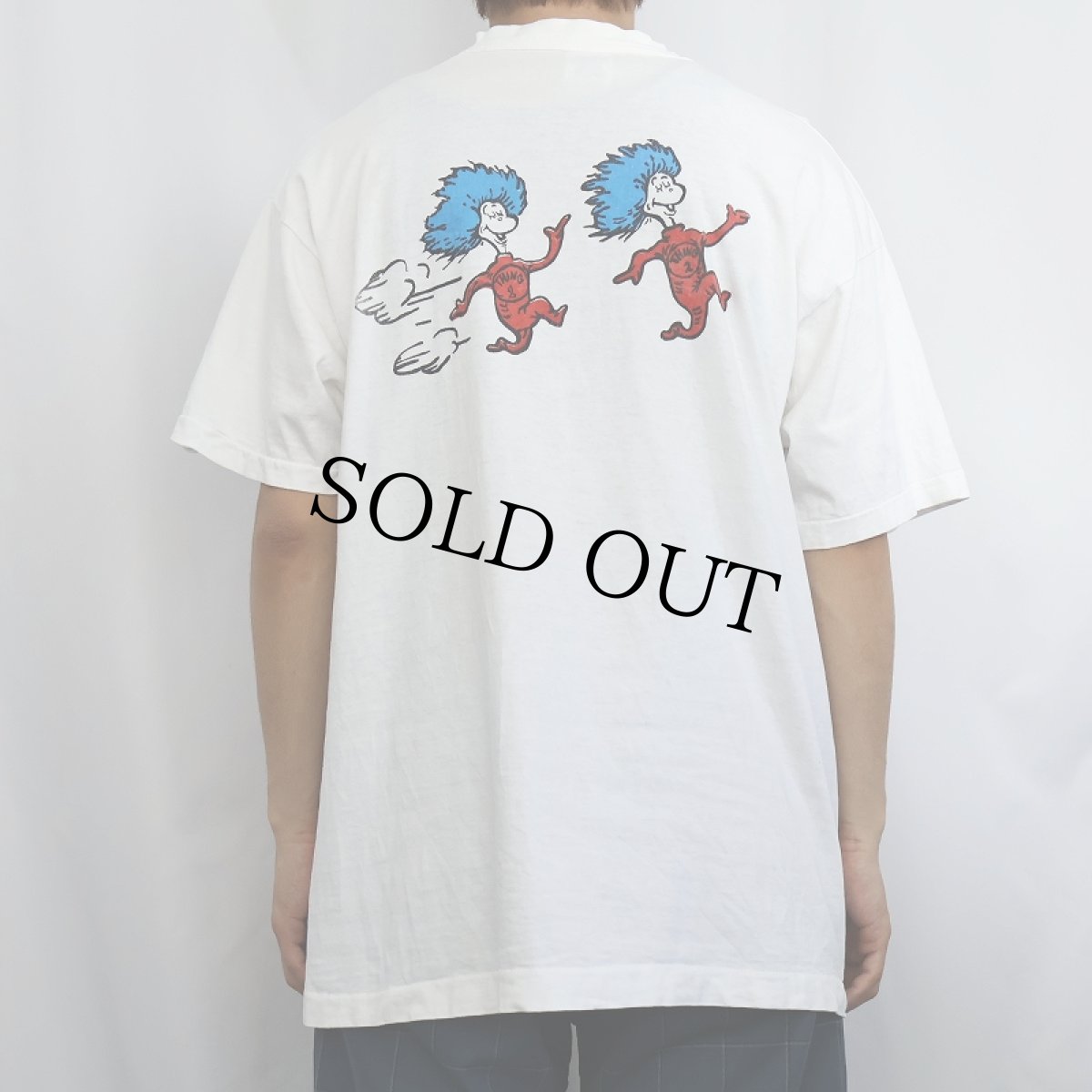 画像3: 90's Dr.Seuss THE CAT IN THE HAT キャラクタープリントTシャツ XL (3)