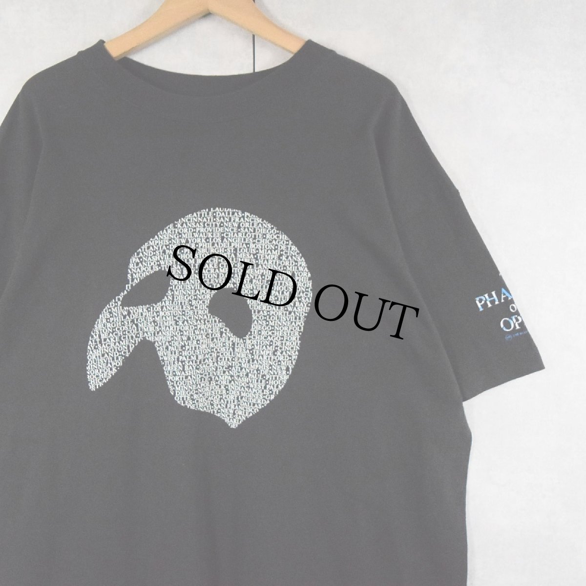 画像1: 90's The PHANTOM of the OPERA ミュージカルプリントTシャツ BLACK XL (1)