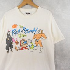 画像1: 90's NICKELODEON  USA製 "Ren&Stimpy" キャラクタープリントTシャツ L (1)