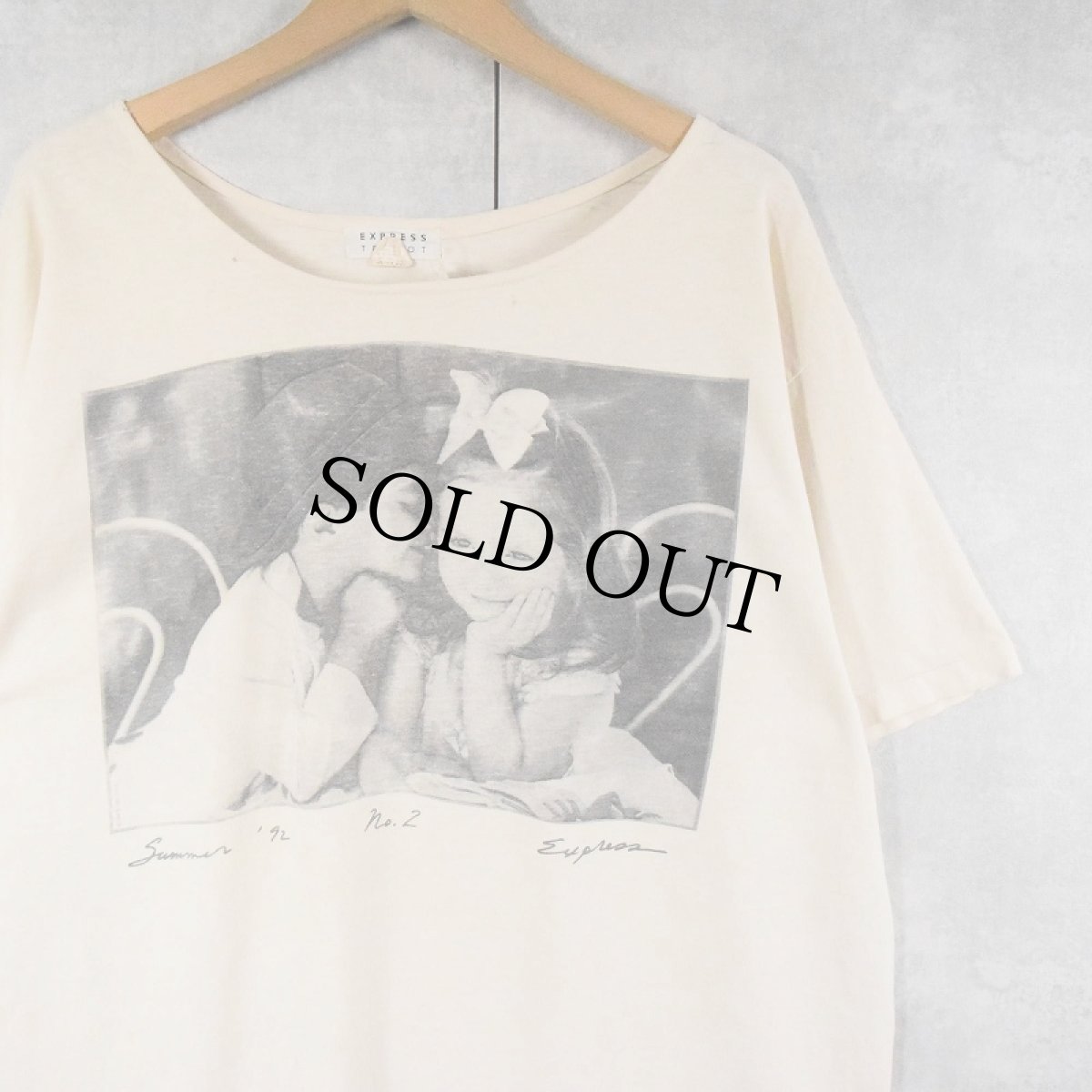 画像1: 90's EXPRESS TRICOT USA製 フォトプリントTシャツ XL (1)