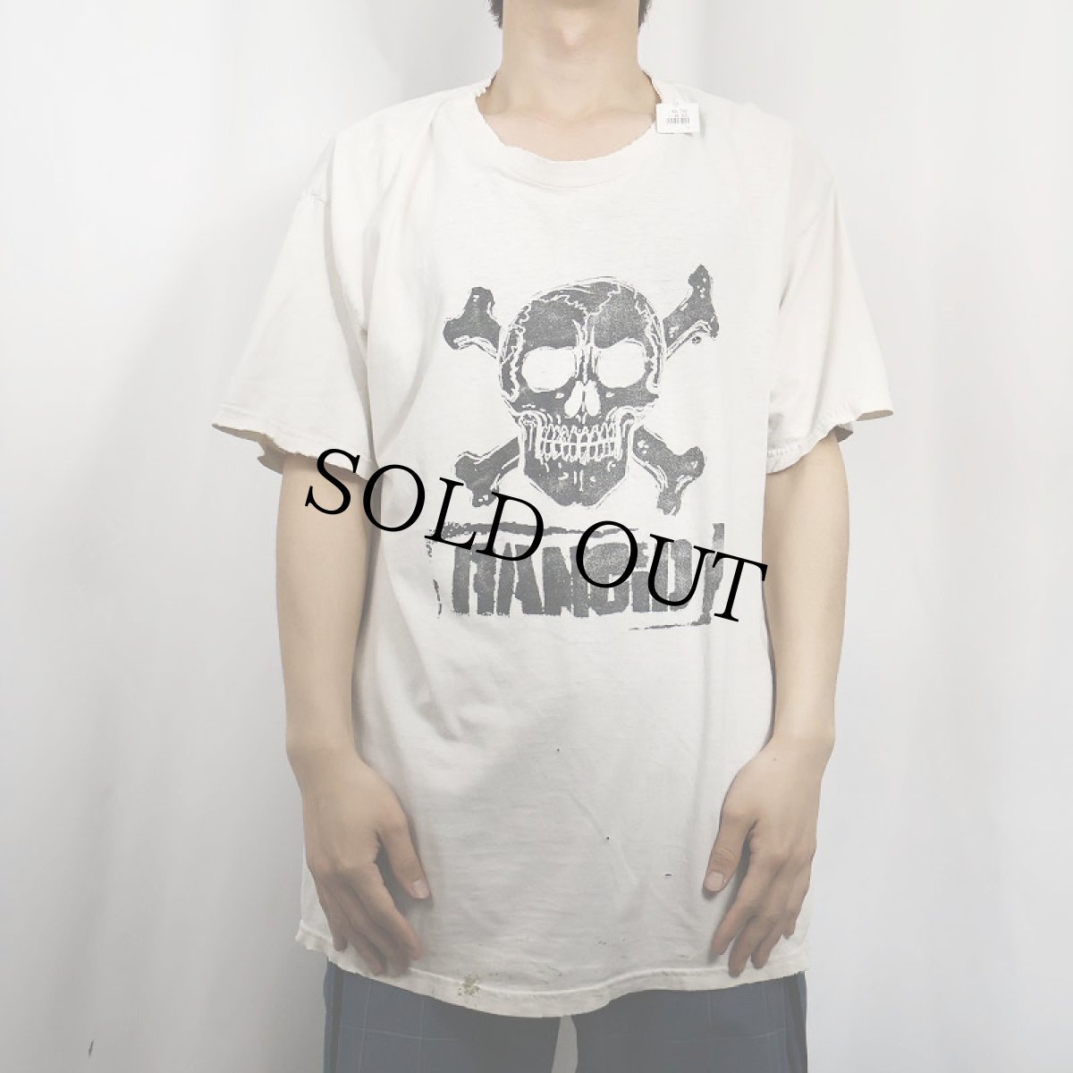画像2: 90's RANCID パンクロックバンド スカルプリントTシャツ L (2)