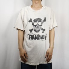 画像2: 90's RANCID パンクロックバンド スカルプリントTシャツ L (2)