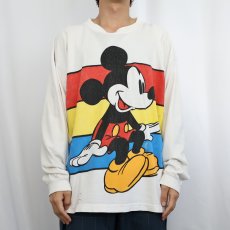 画像2: 90's Disney USA製 MICKEY MOUSE キャラクタープリントロンT (2)