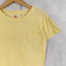 画像1: 40〜50's DIX KNIT "針抜き" ポケットTシャツ S (1)