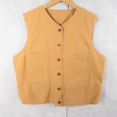 画像2: POLO Ralph Lauren チェック柄 コットンリバーシブルベスト L (2)