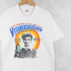画像1: 90's I Love Lucy USA製 "Vitameatavegamin" テレビドラマ プリントTシャツ L (1)