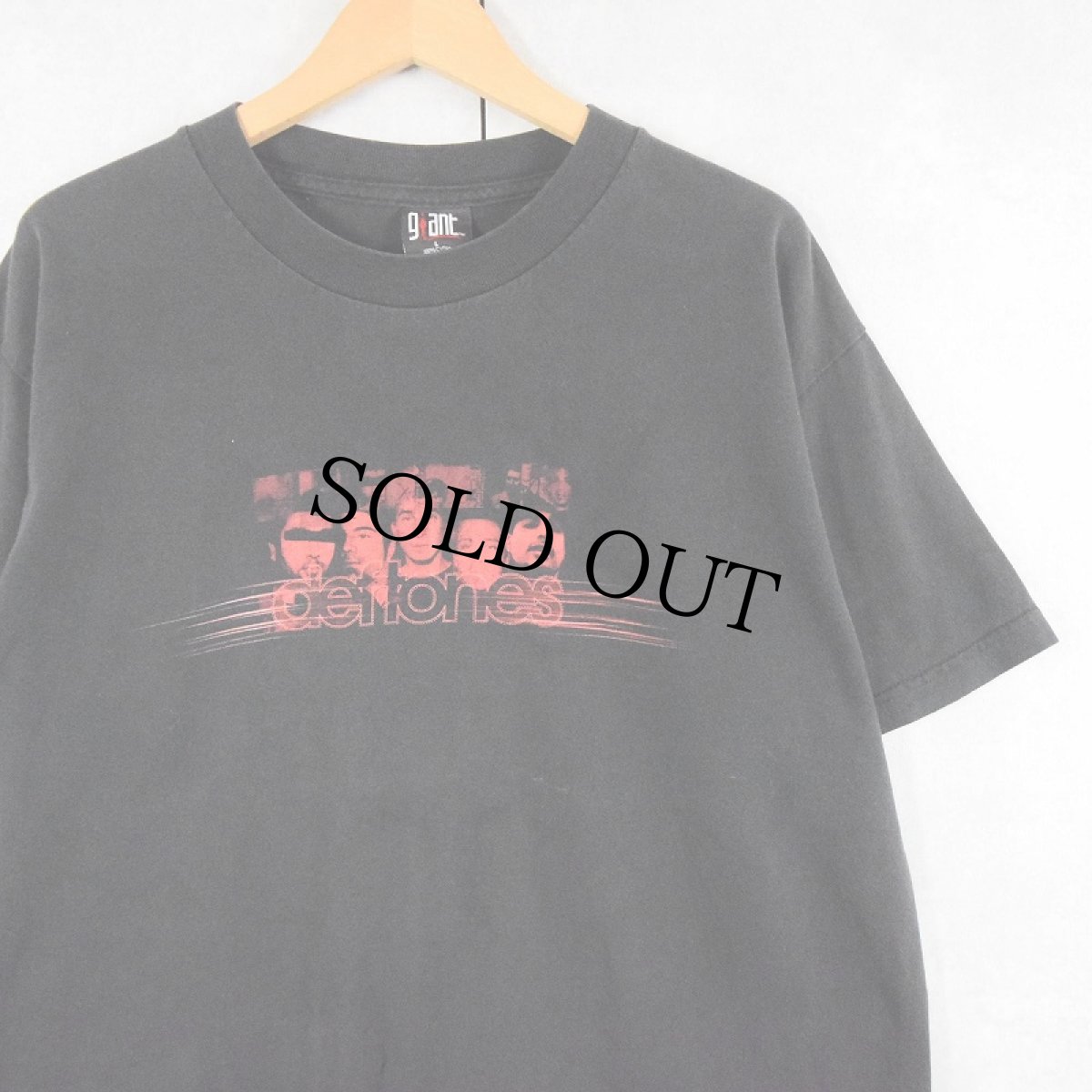 画像1: 2000's deftones オルタナティヴ・メタル・バンド プリントTシャツ BLACK L (1)