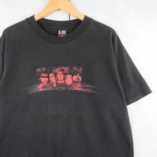 画像1: 2000's deftones オルタナティヴ・メタル・バンド プリントTシャツ BLACK L (1)