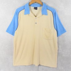 画像1: 70〜80's CAREER CLUB USA製 パイルポロシャツ XL (1)