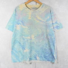 画像1: 90's Hanes USA製 マーブル染め Tシャツ XL (1)