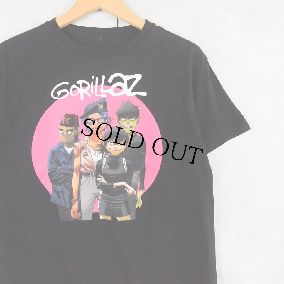 画像1: GORILLAZ ロックバンドTシャツ BLACK (1)