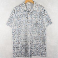 画像1: 60〜70's Jantzen USA製 総柄シャツ (1)