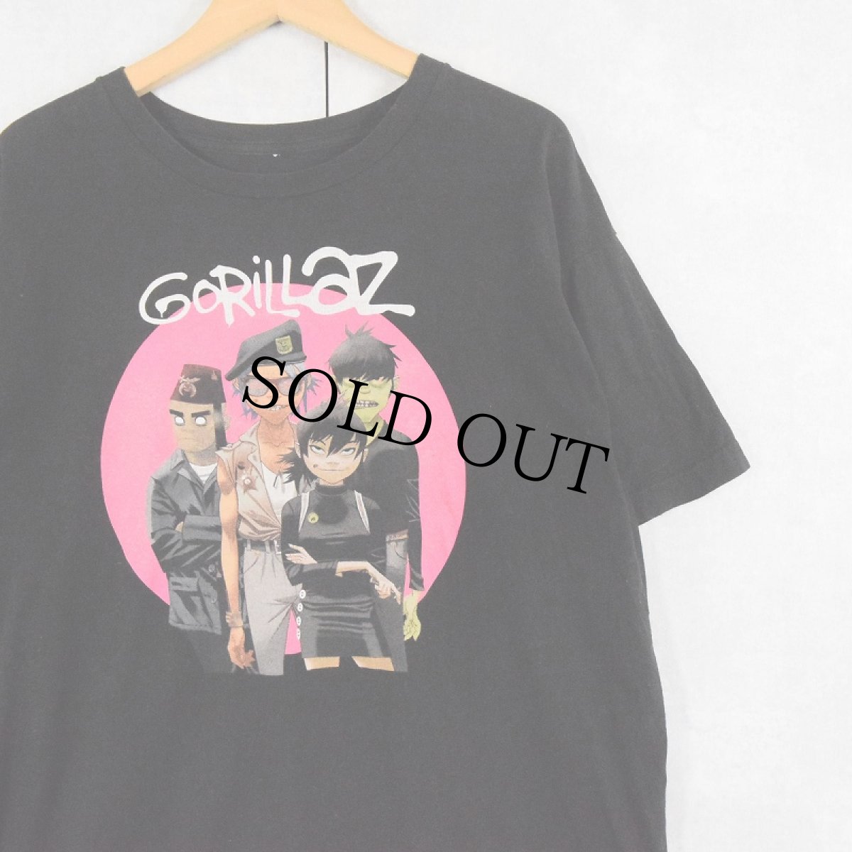 画像1: GORILLAZ ロックバンドTシャツ BLACK (1)