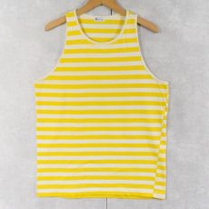 画像1: 〜60's Fethernit ボーダー柄 タンクトップ L (1)
