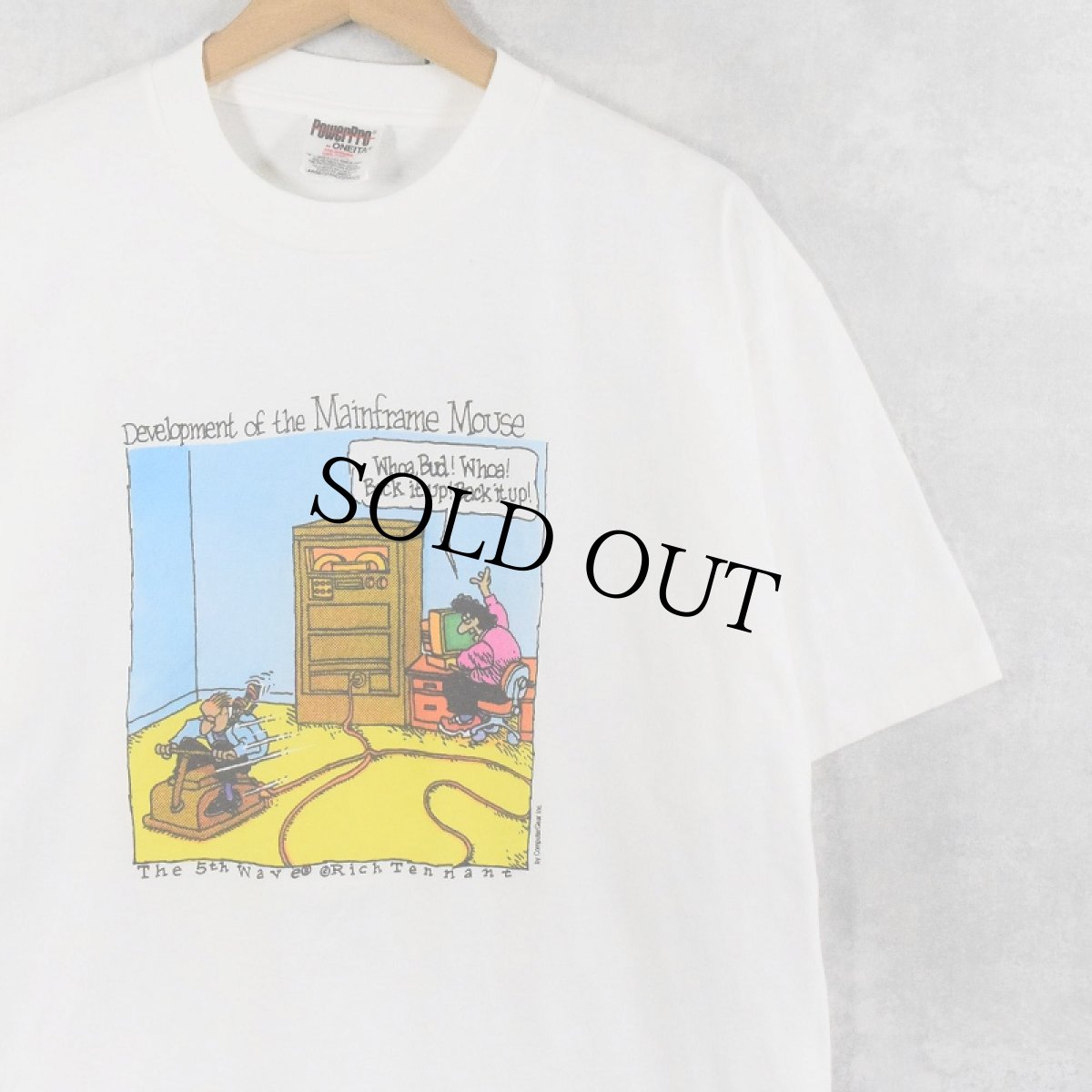 画像1: 90's Rich Tennant "The 5th wave" シュールイラスト コミックプリントTシャツ DEADSTOCK L (1)