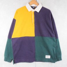画像1: 90's GAP 切り替えデザイン ラガーシャツ M (1)