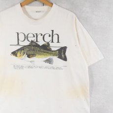 画像1: 90's USA製 "perch" 魚プリントTシャツ XL (1)