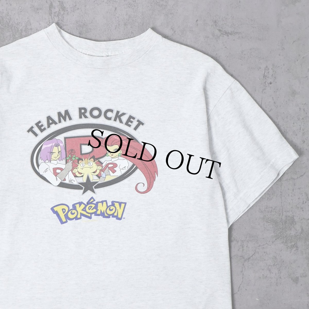 画像1: 90's〜 POKEMON "TEAM ROCKET" キャラクタープリントTシャツ XL (1)