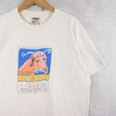 画像1: 90's"BULLY HILL" "LOVE MY GOAT" アニマルイラストプリントTシャツ XL (1)