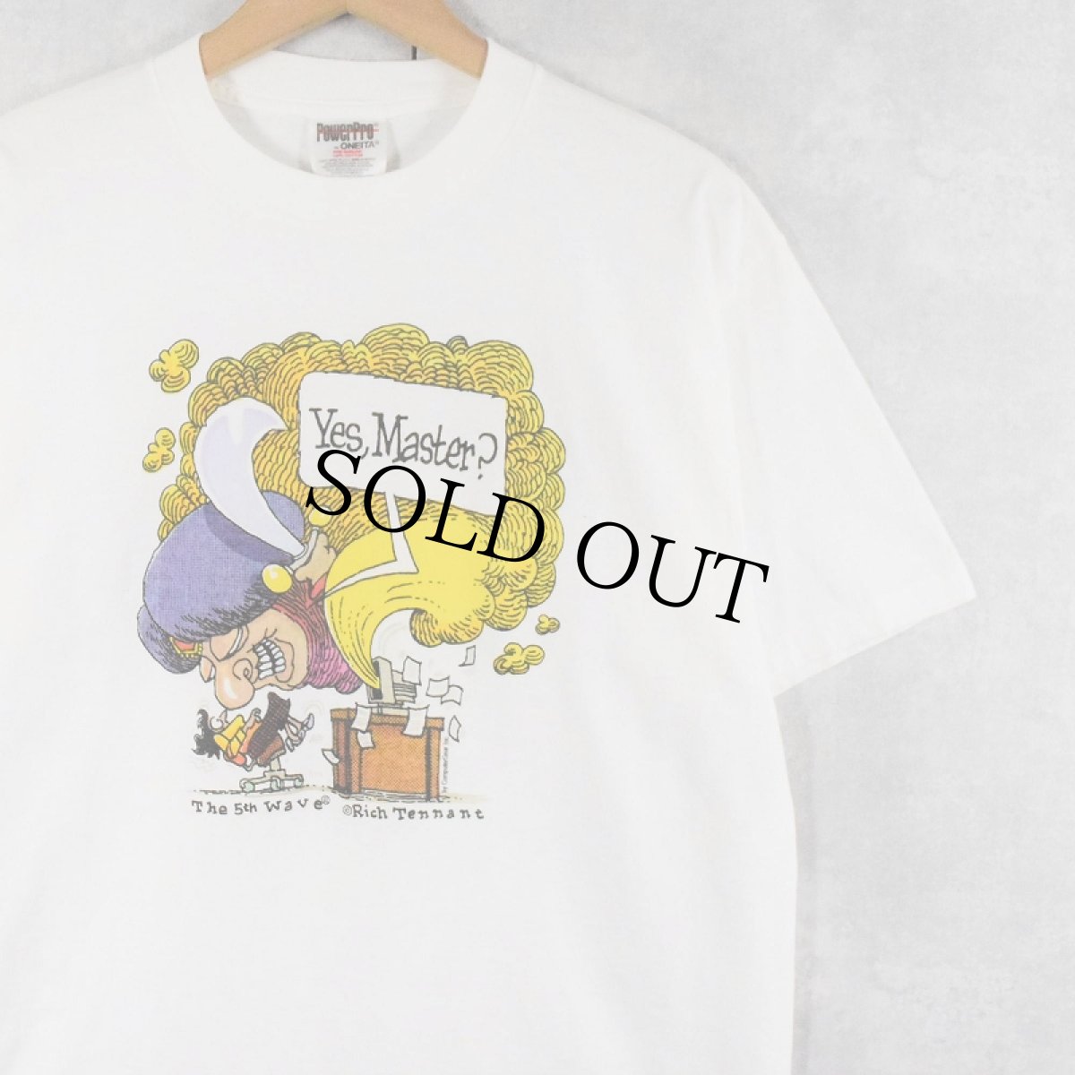 画像1: 90's Rich Tennant "The 5th wave" シュールイラスト コミックプリントTシャツ DEADSTOCK L (1)