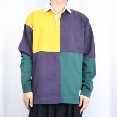 画像2: 90's GAP 切り替えデザイン ラガーシャツ M (2)