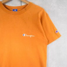 画像1: 80〜90's Champion USA製 青刺繍タグ 後期 ロゴプリントTシャツ M (1)