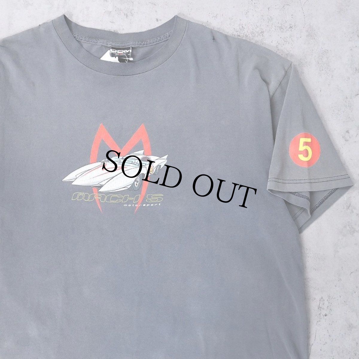 画像1: マッハGOGOGO "MACH 5" アニメプリントTシャツ XL (1)