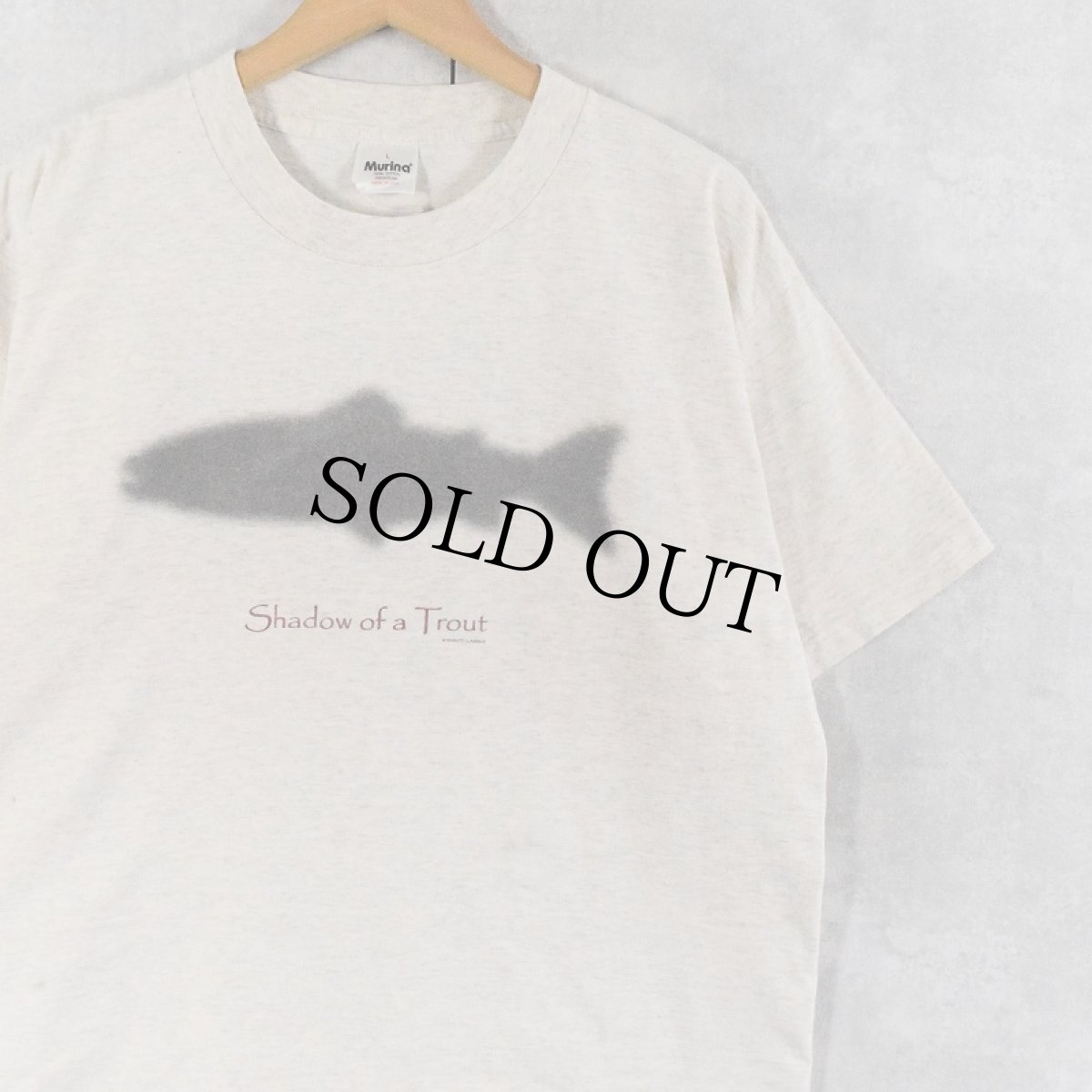 画像1: 90's Shadow of a trout パロディプリントTシャツ L (1)