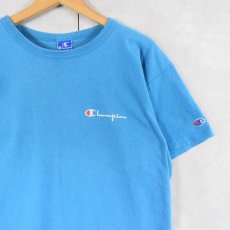画像1: 80〜90's Champion USA製 青刺繍タグ 後期 ロゴプリントTシャツ L (1)