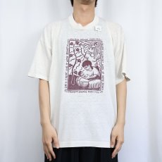 画像2: 90's "MADISON SQUARE FEBS 1996" シュールプリントTシャツ XL (2)