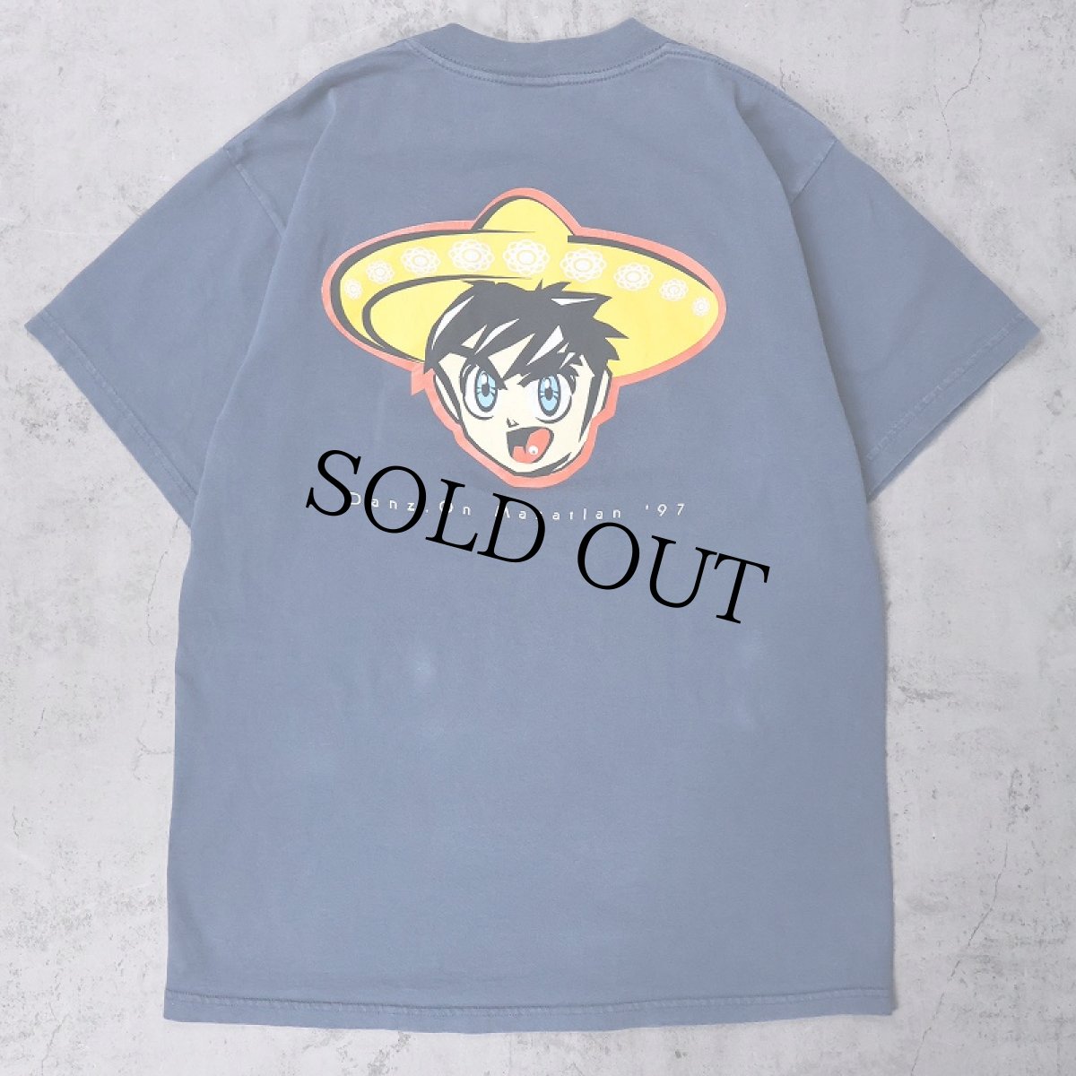 画像2: 90's "Danz. On Mazatlan '97" キャラクタープリントTシャツ NAVY L (2)