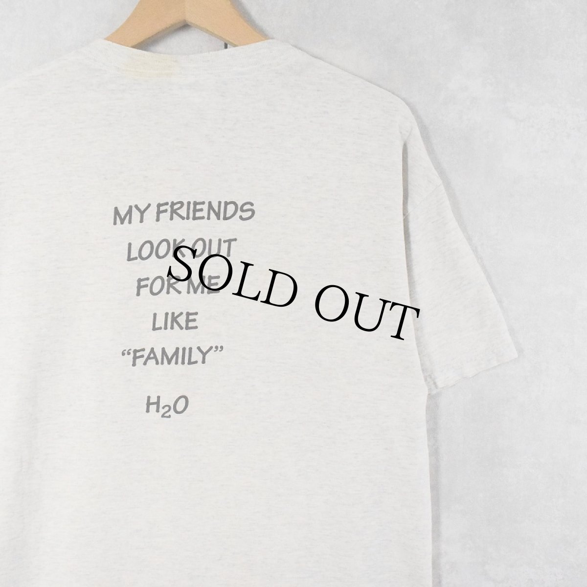 画像2: H2O "MY FRIENDS LOOK OUT FOR ME LIKE FAMILY" ハードコアパンクバンドTシャツ L (2)