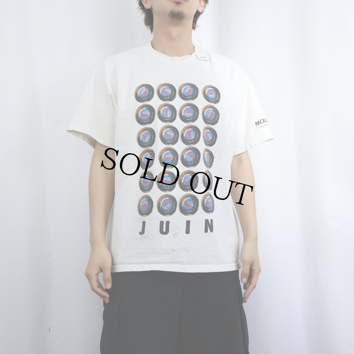 画像2: 90's MOLSON DRY "JUIN" ビールメーカープリントTシャツ L (2)