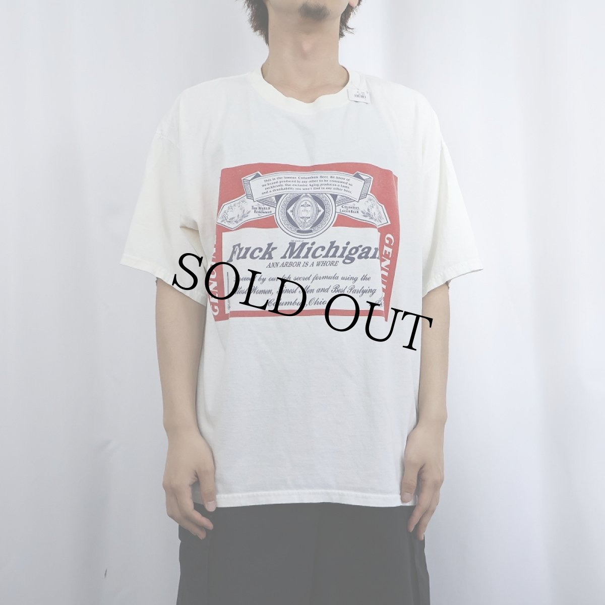 画像2: 90's Budweiser "THIS BUD'S FOR YOU..." ビールメーカープリントTシャツ L (2)