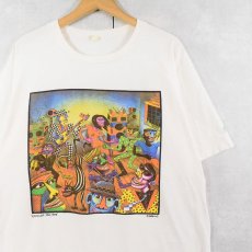 画像1: 80~90's Norman Catherine "COME AS YOU ARE" アートプリントTシャツ XXL (1)