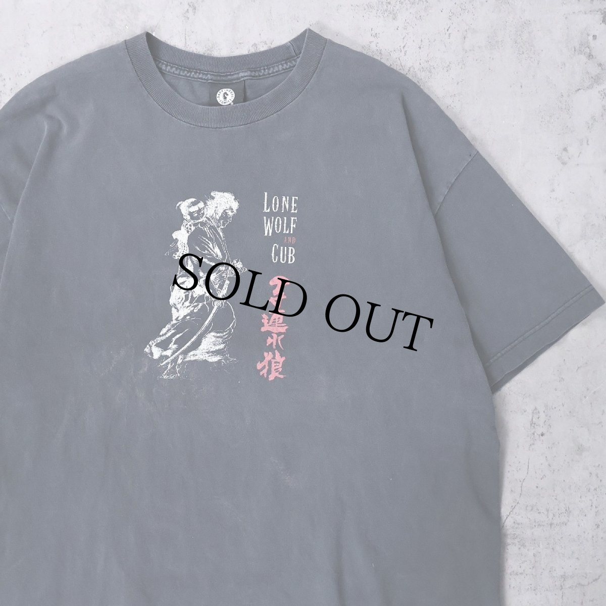 画像1: 90's LONE WOLF AND CUB 時代劇プリントTシャツ BLACK XL (1)