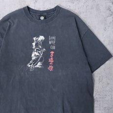 画像1: 90's LONE WOLF AND CUB 時代劇プリントTシャツ BLACK XL (1)