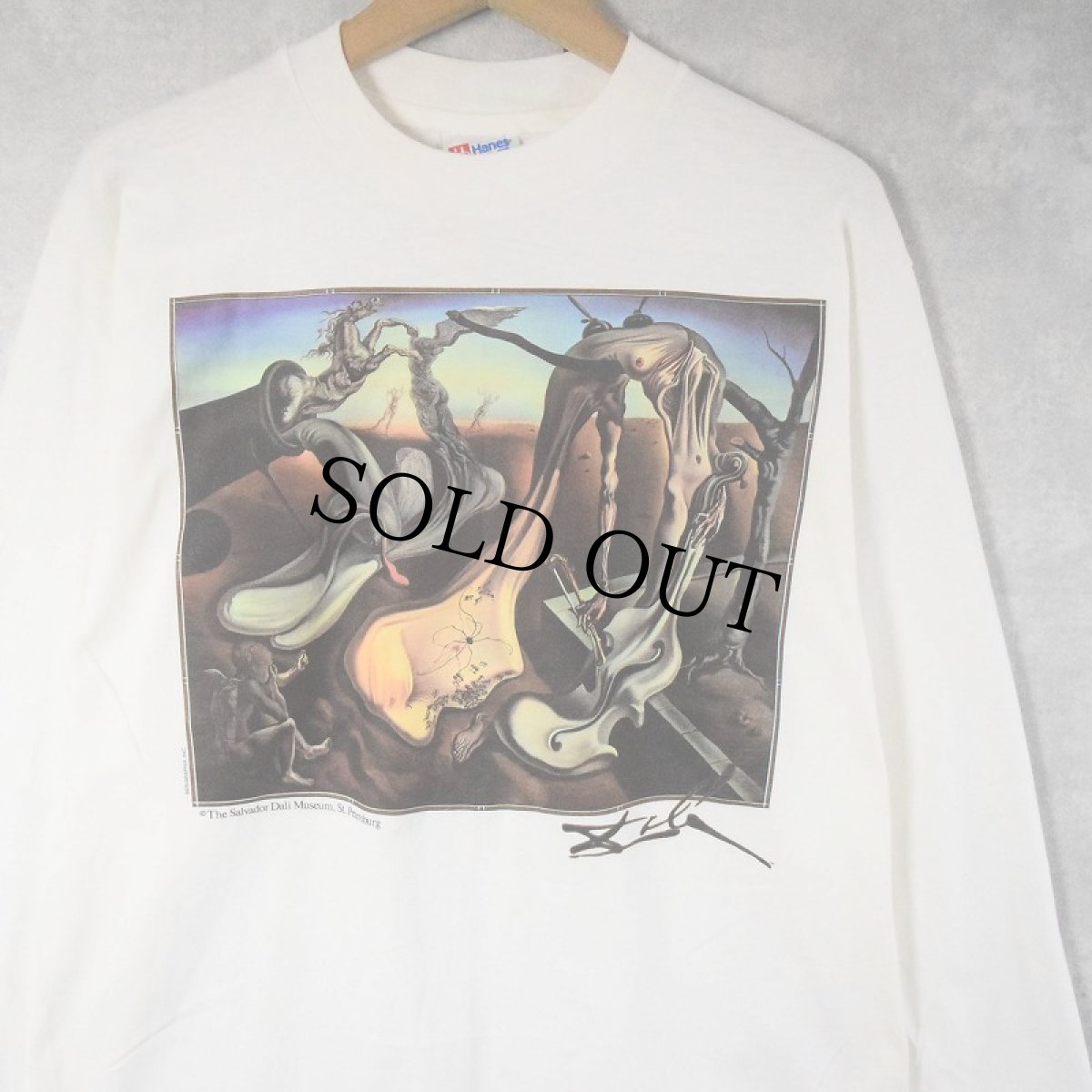 画像2: 90's SALVADOR DALI USA製 "APIDER OF THE EVENING" アートプリントロンT DEADSTOCK M (2)